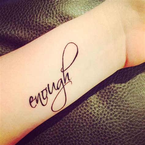 enough tattoo|symbol for enough.